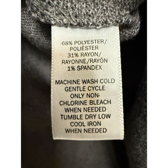 LOFT Leopard Print Top Womens M Gray Short Sleeve Ponte Knit Thick Crewneck - Picture 5 of 9